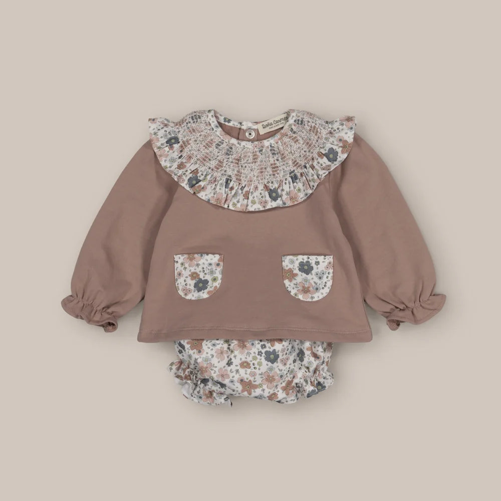 CONJUNTO ALGODON AVENA ROSA PALO