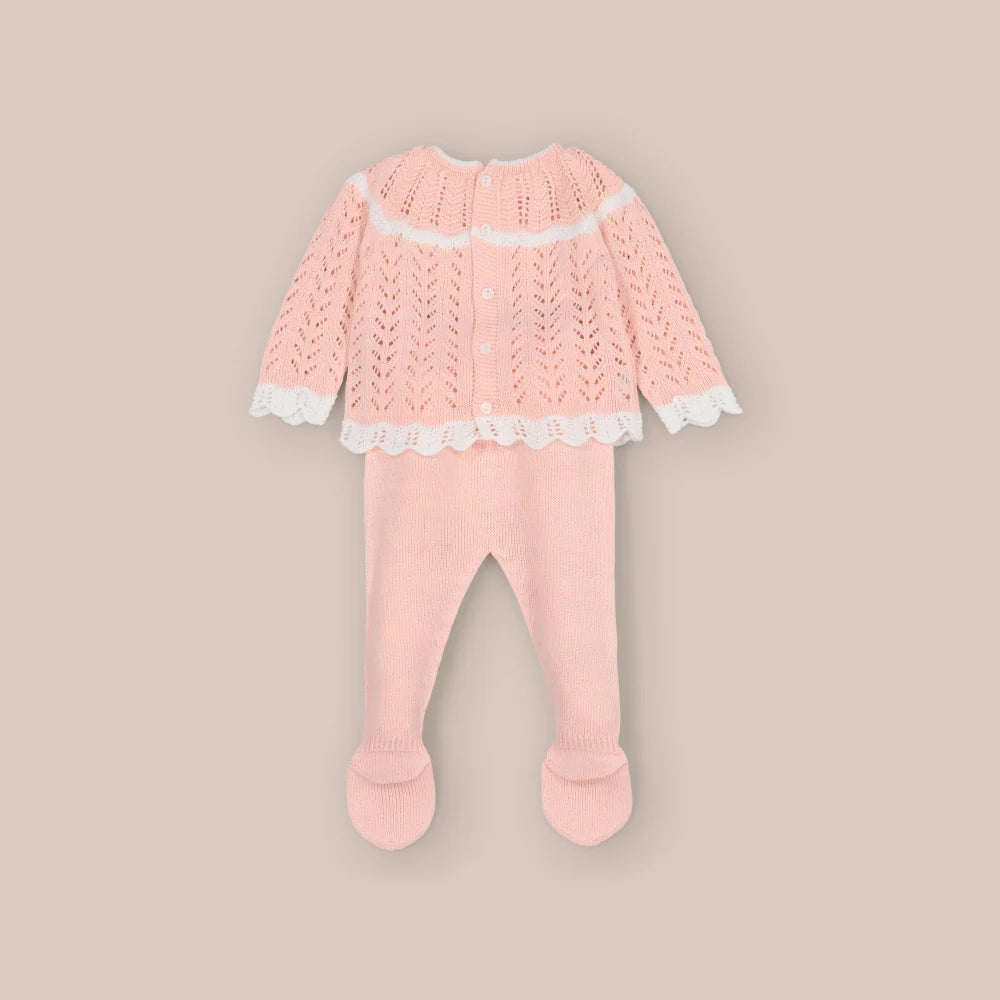 CONJUNTO 2P POL ESPIGA ROSA EMPOLVADO