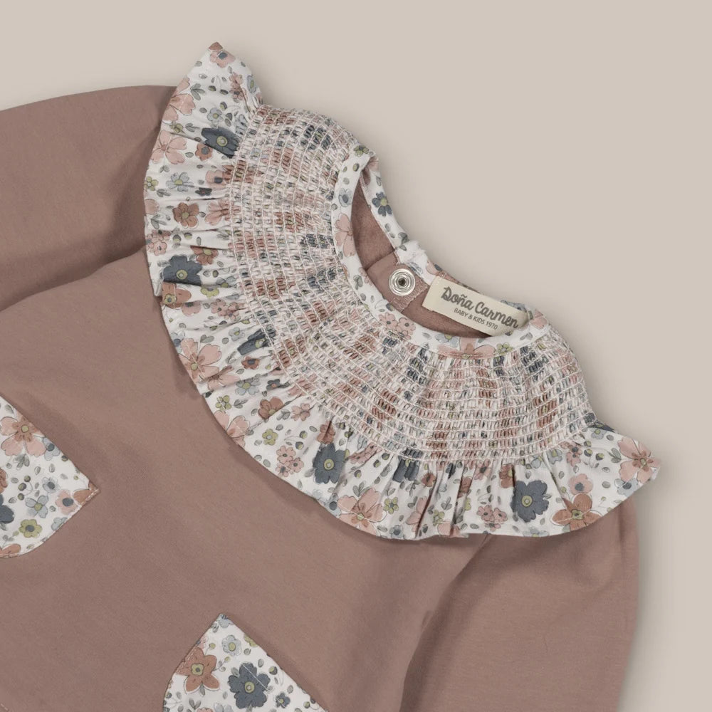 CONJUNTO ALGODON AVENA ROSA PALO