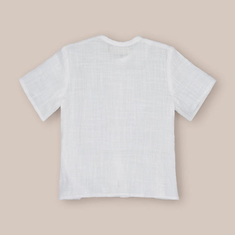 CAMISA MC TRAMA BLANCO