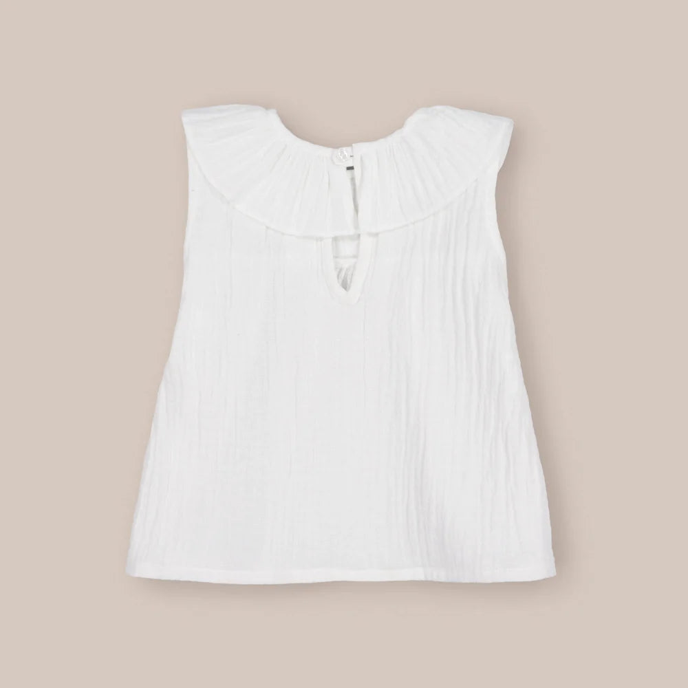 BLUSA BOBLE VOLANTE BLANCO