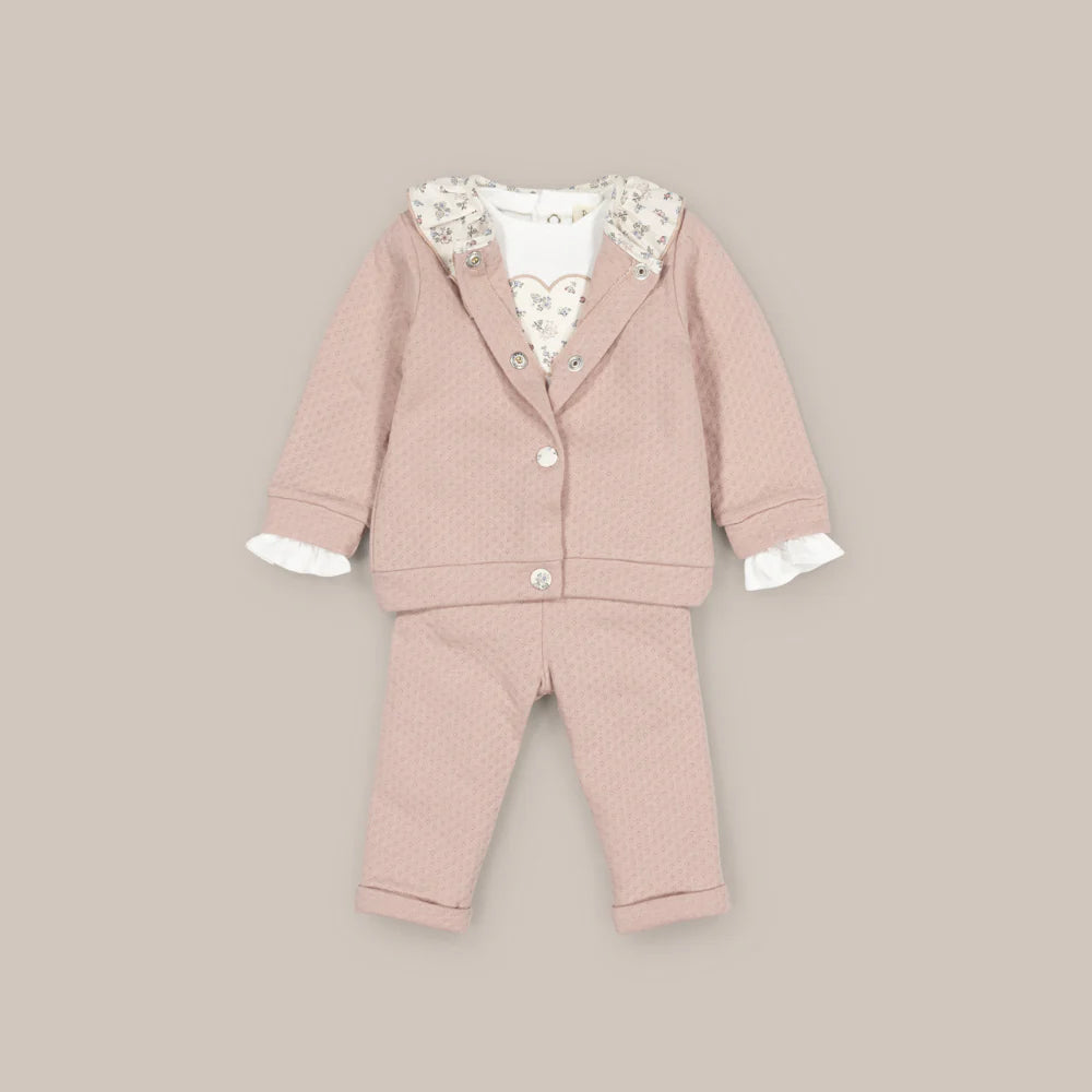CONJUNTO 3P FELICIA ROSA EMPOLVADO