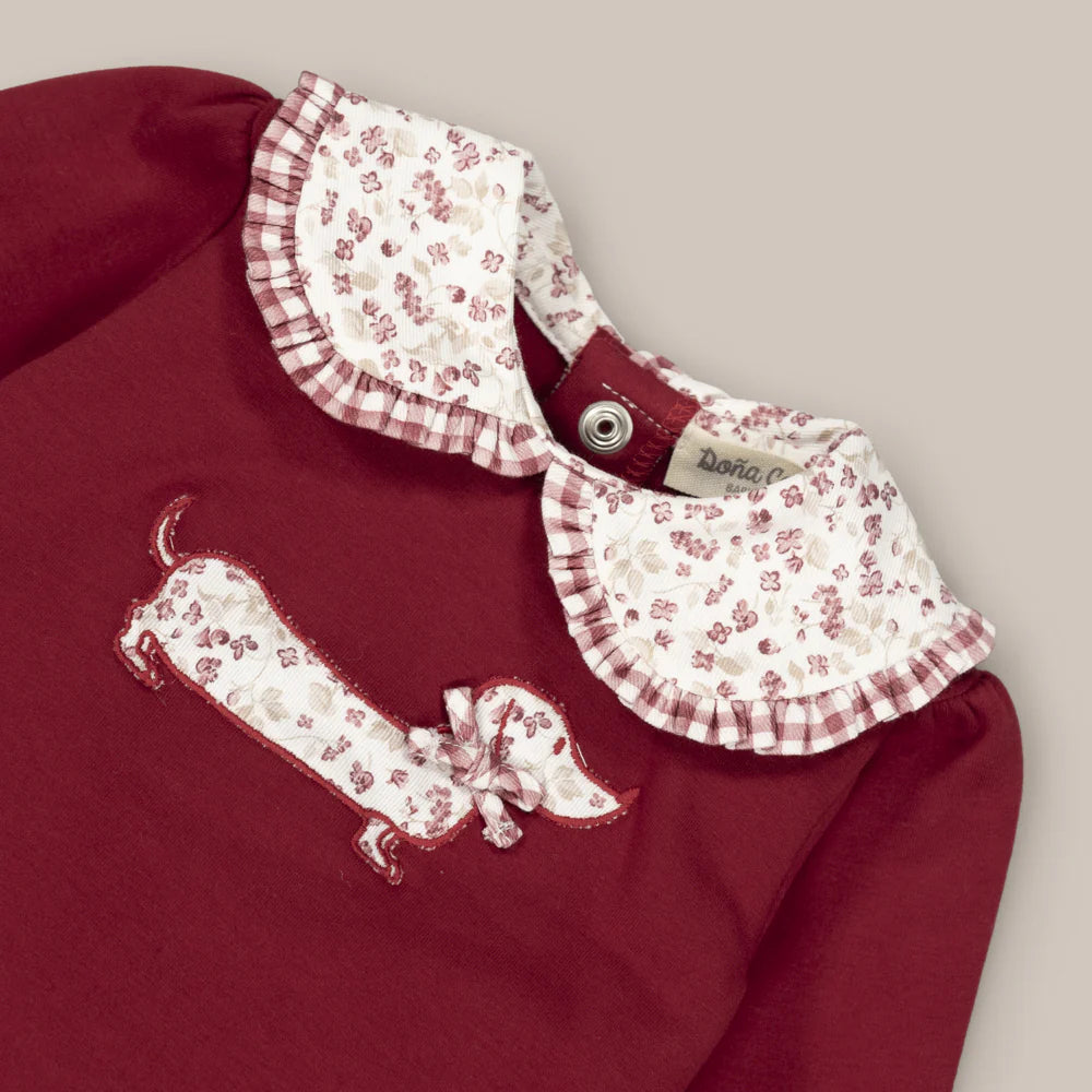 CONJUNTO ALGODON ELORA GRANATE
