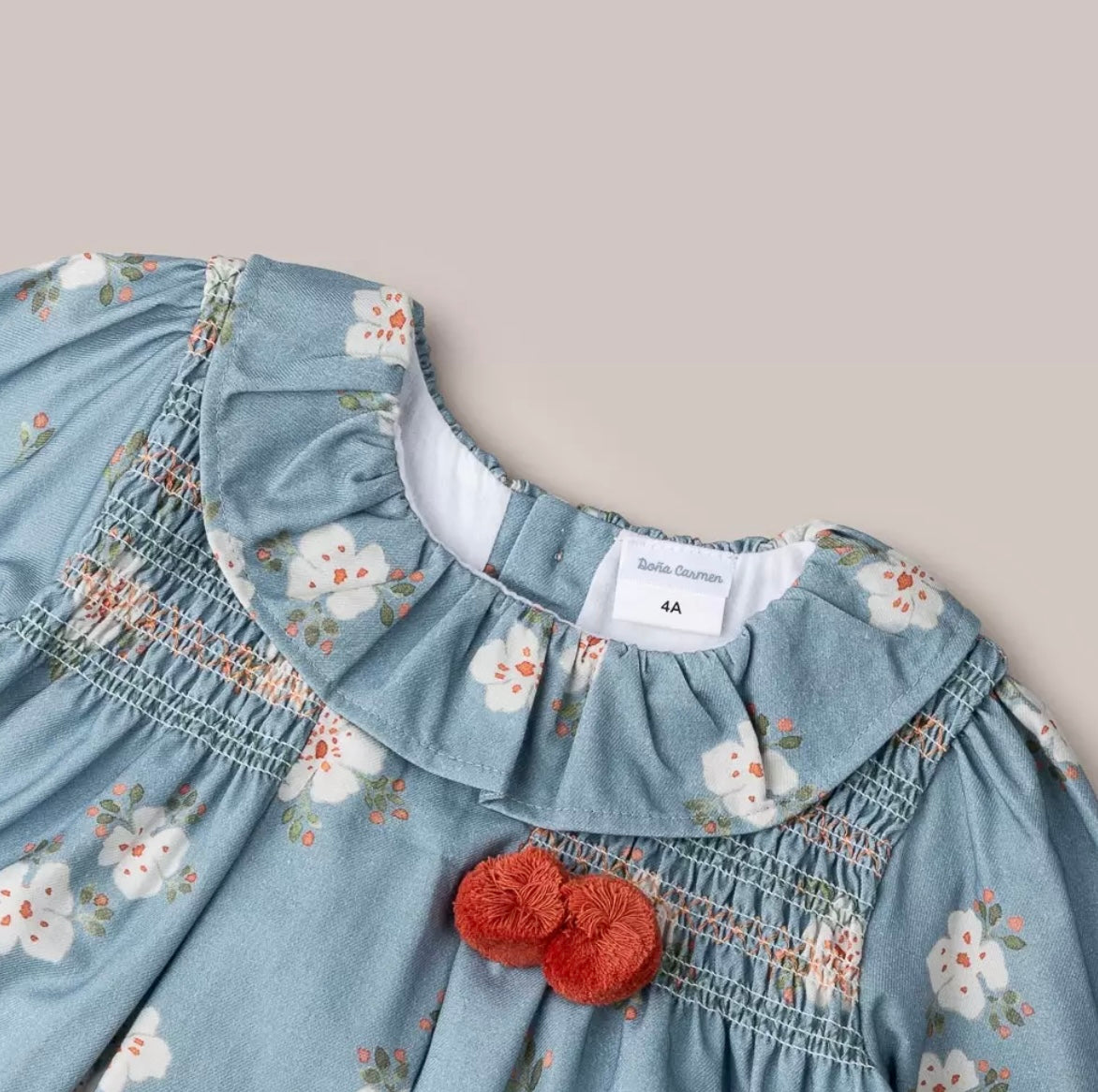 VESTIDO NIDOS FRUTAL AZUL
