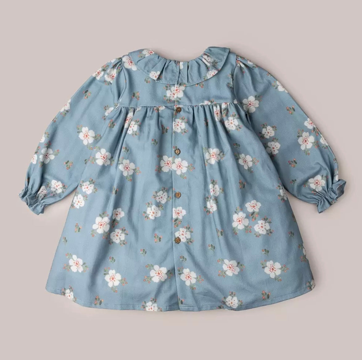 VESTIDO NIDOS FRUTAL AZUL