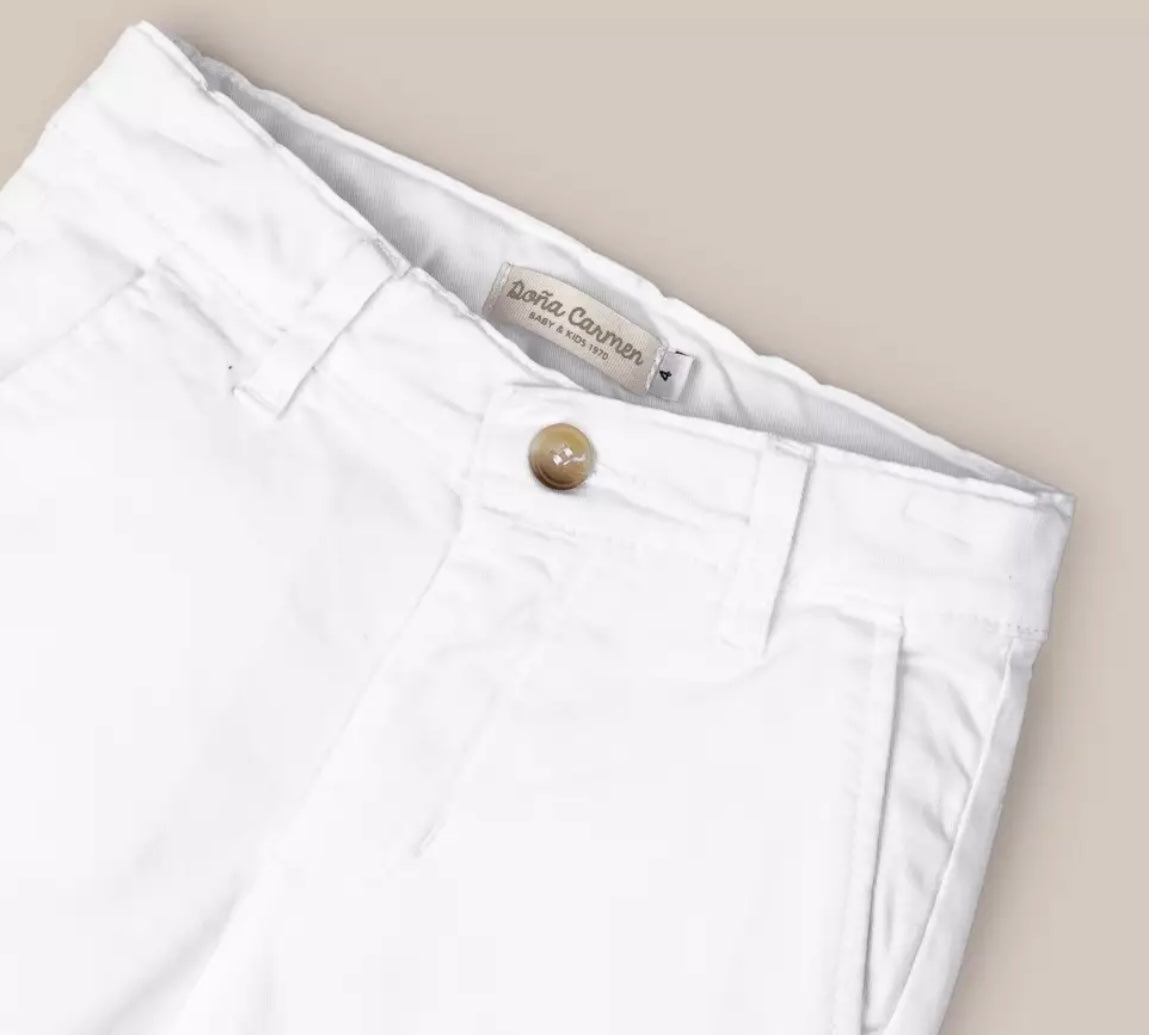 PANTALON CORTO CHINO BLANCO