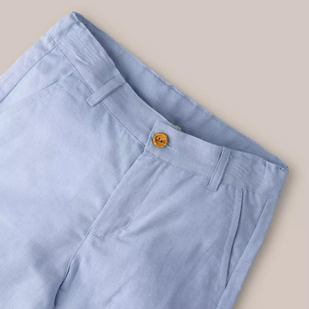 BERMUDA NIÑO COTTON AZUL AZAFATA
