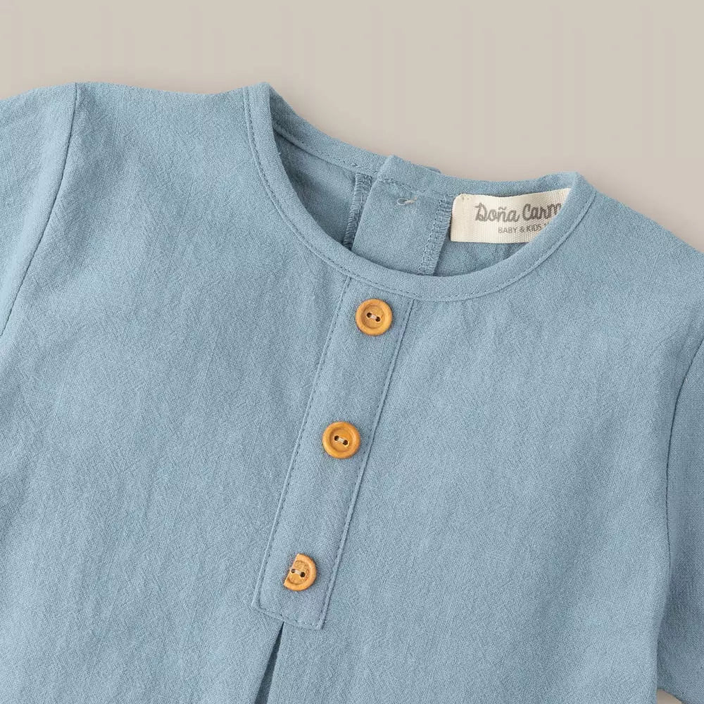 CAMISA BEBE STONE AZUL PIEDRA