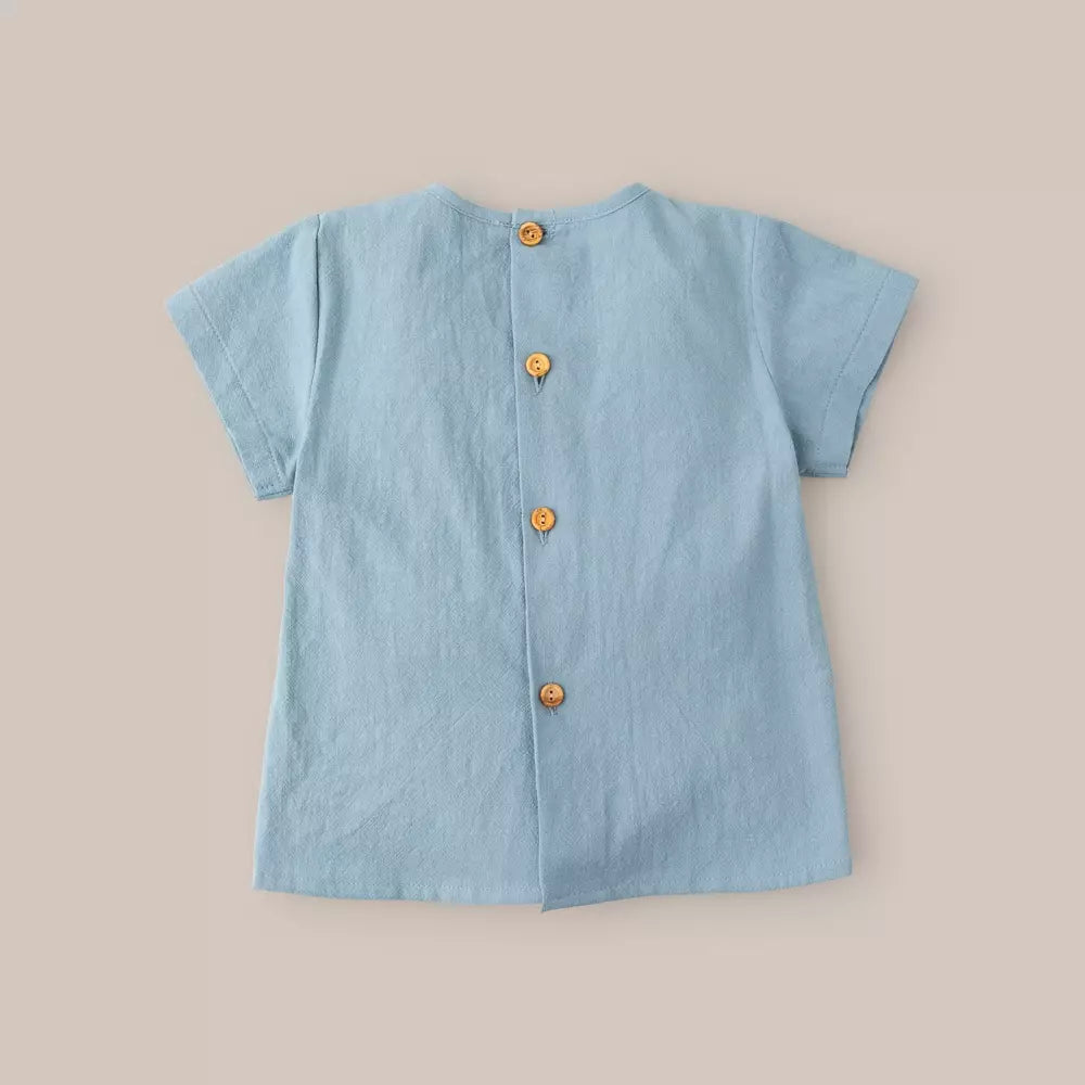 CAMISA BEBE STONE AZUL PIEDRA