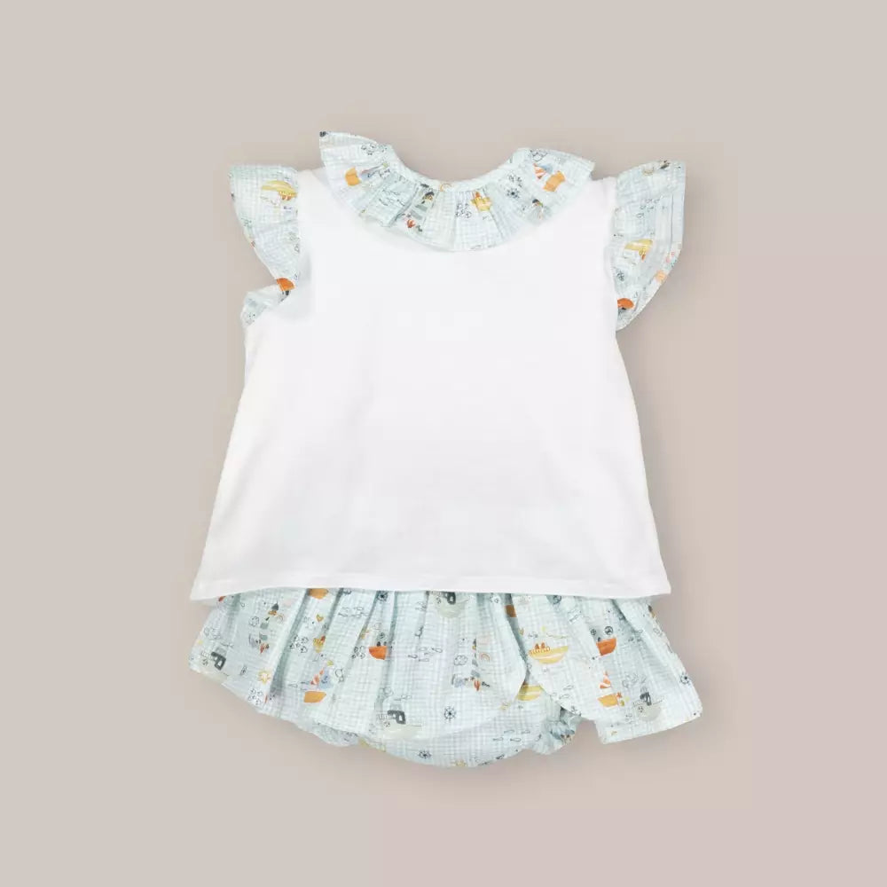 CONJUNTO ALGODON VAPORETA BLANCO