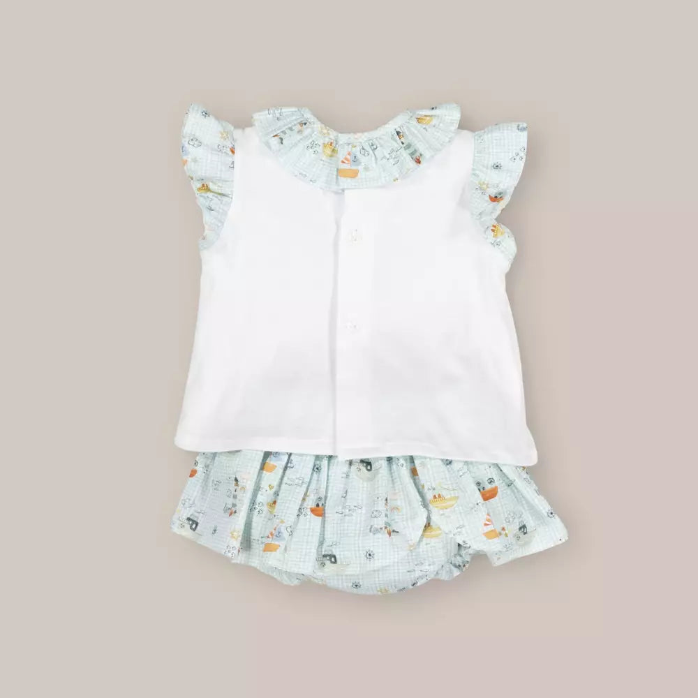 CONJUNTO ALGODON VAPORETA BLANCO