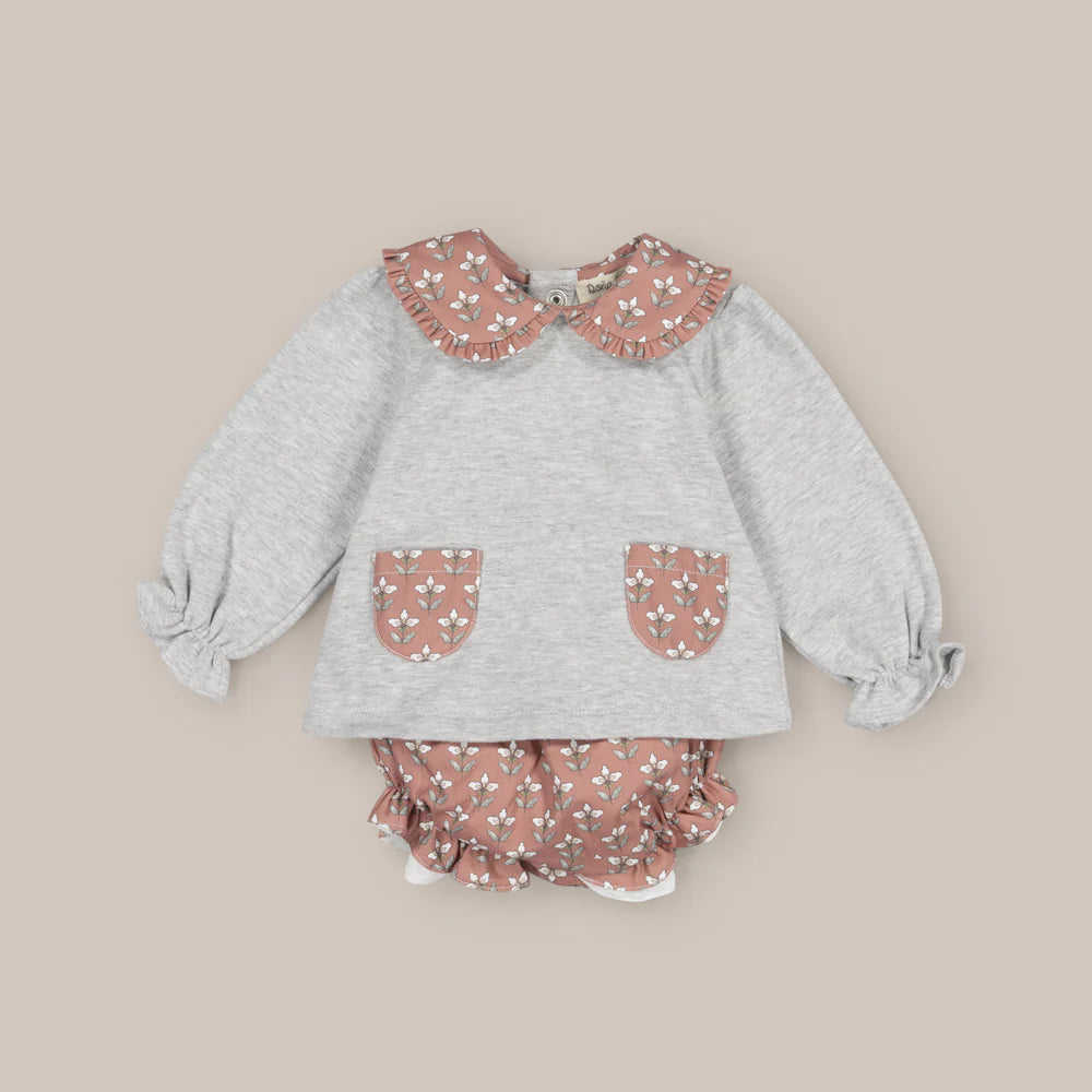 CONJUNTO ALGODON AMELIE GRIS