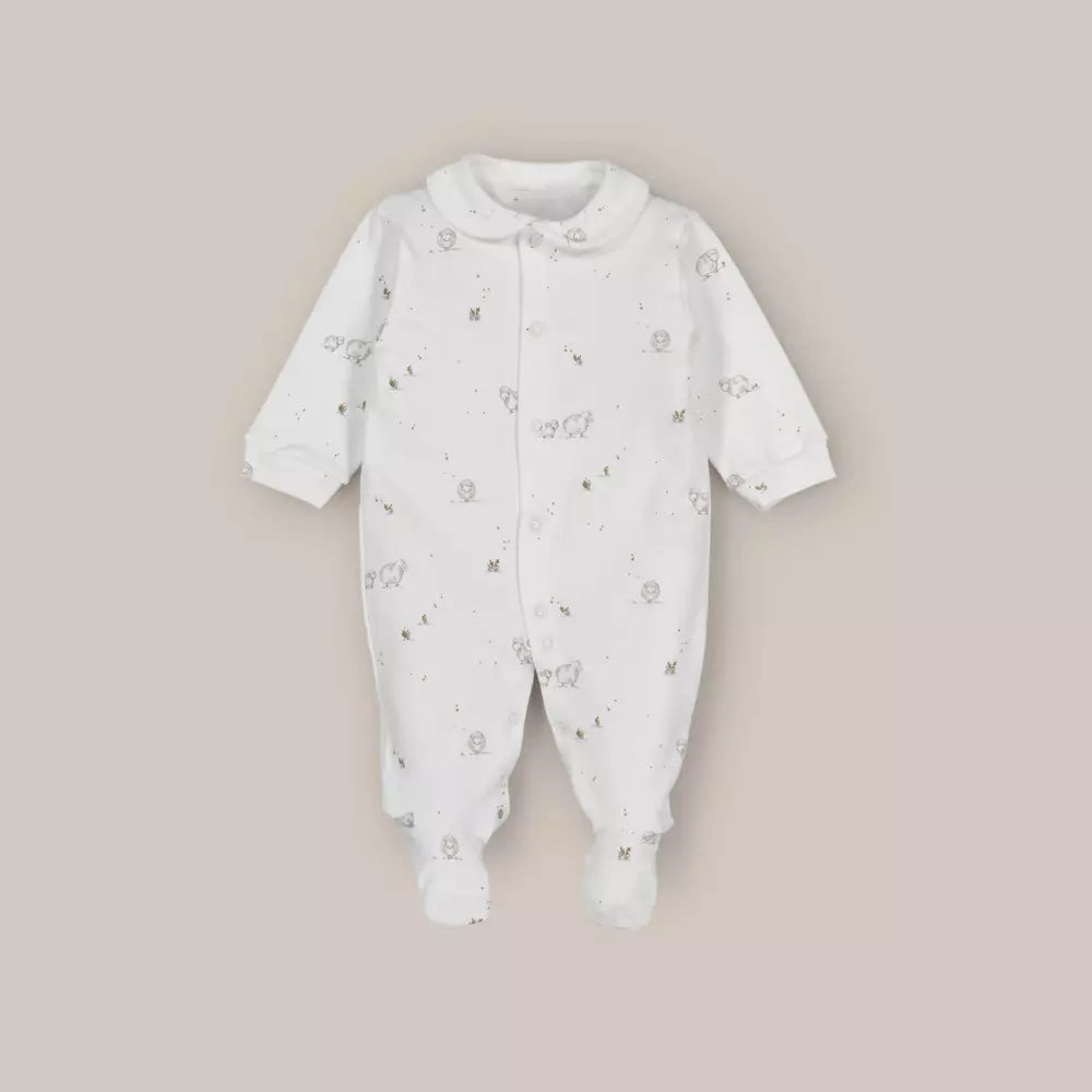 PIJAMA ALGODON OVEJITAS CRUDO