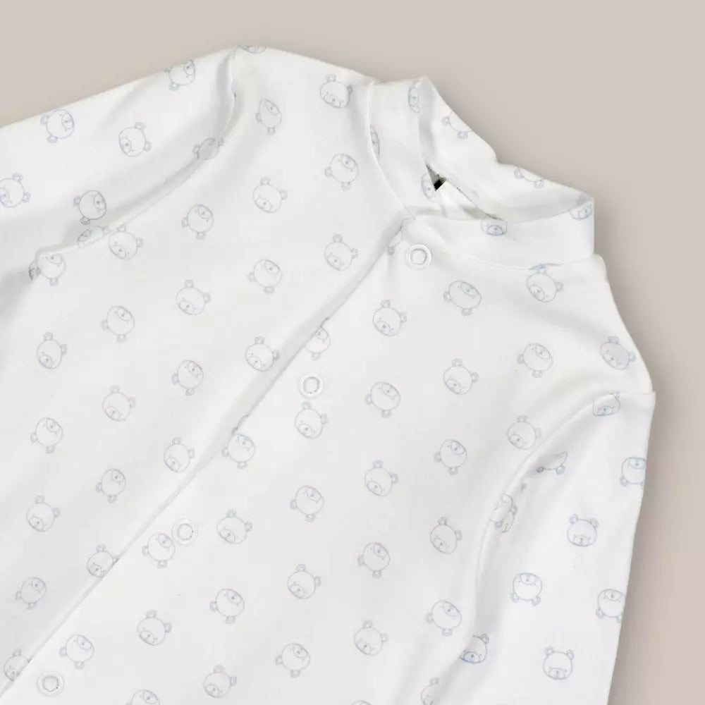 PIJAMA ALGODON CARITAS AZUL