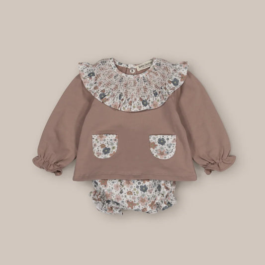 CONJUNTO ALGODON AVENA ROSA PALO
