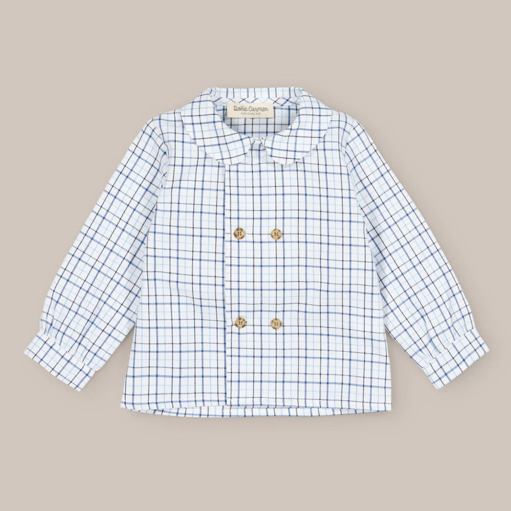 CAMISA CRUZADA CUA AZUL