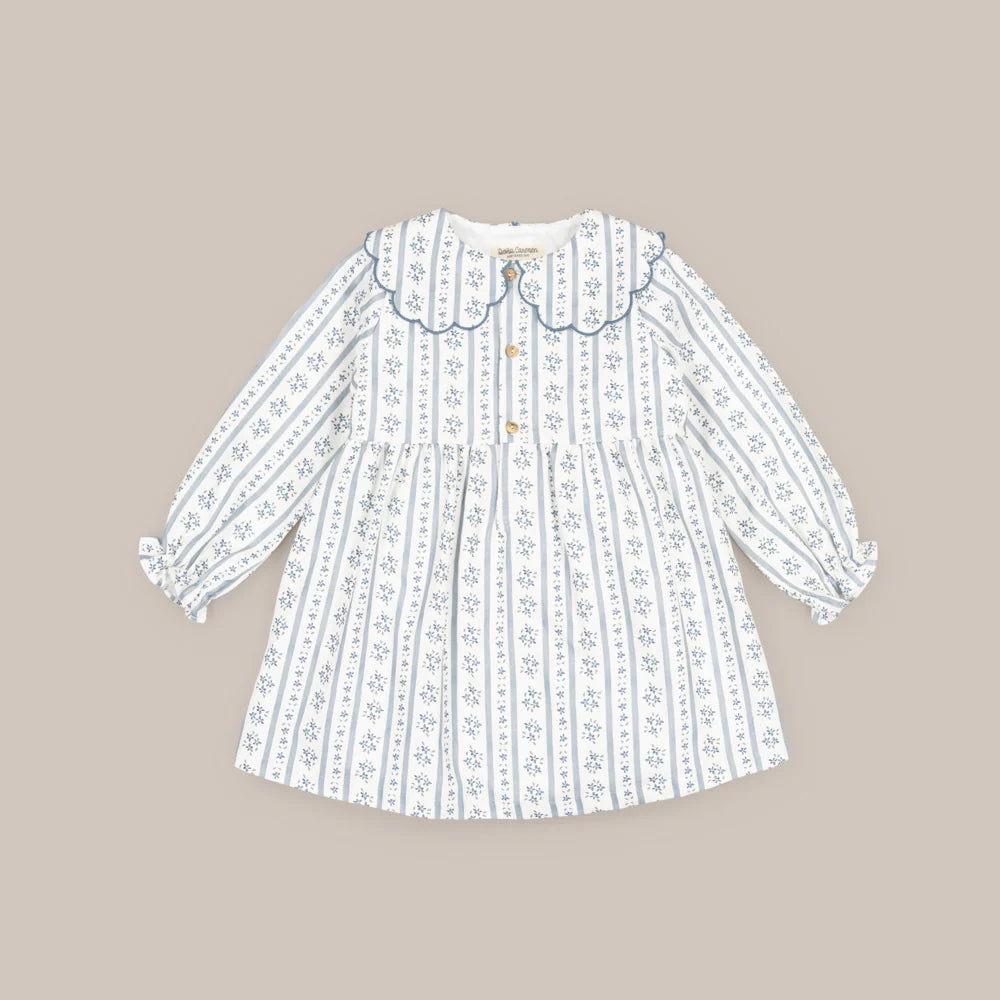 VESTIDO CUELLO COSTA AZUL