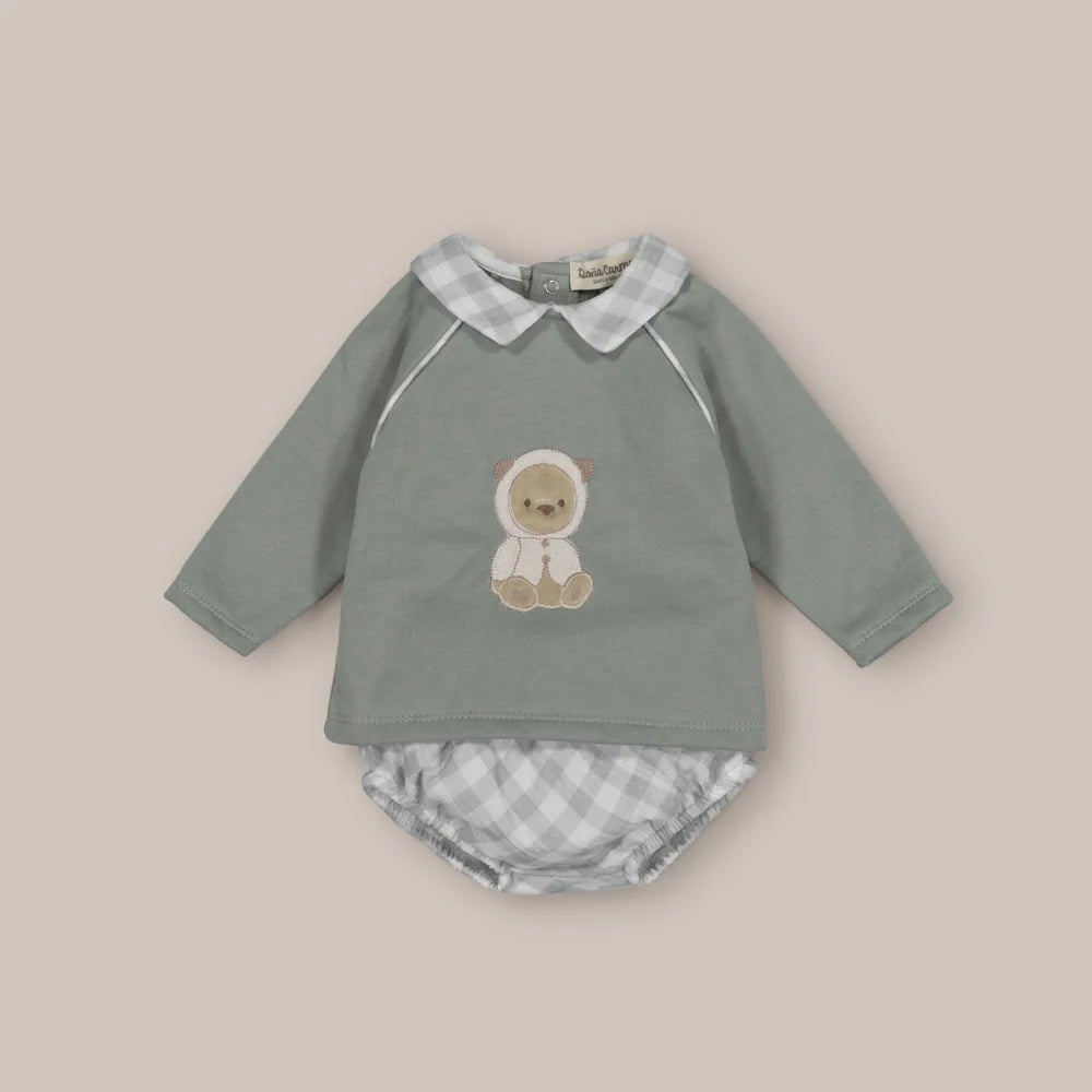 CONJUNTO ALGODON PARDO VERDE