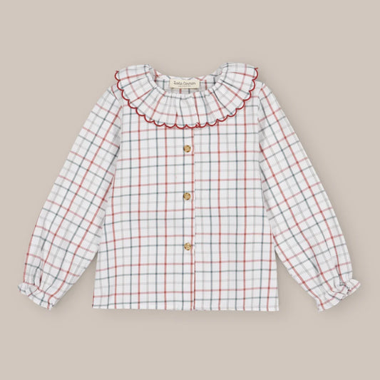 BLUSA ML AJEDREZ GRANATE