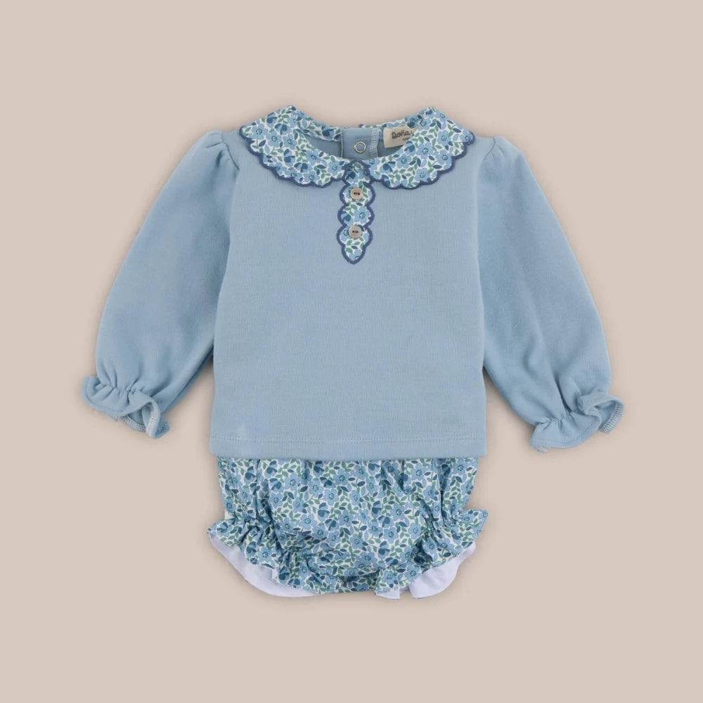 CONJUNTO ALGODON GENOVA AZUL