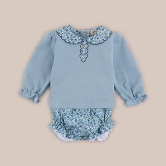 CONJUNTO ALGODON GENOVA AZUL