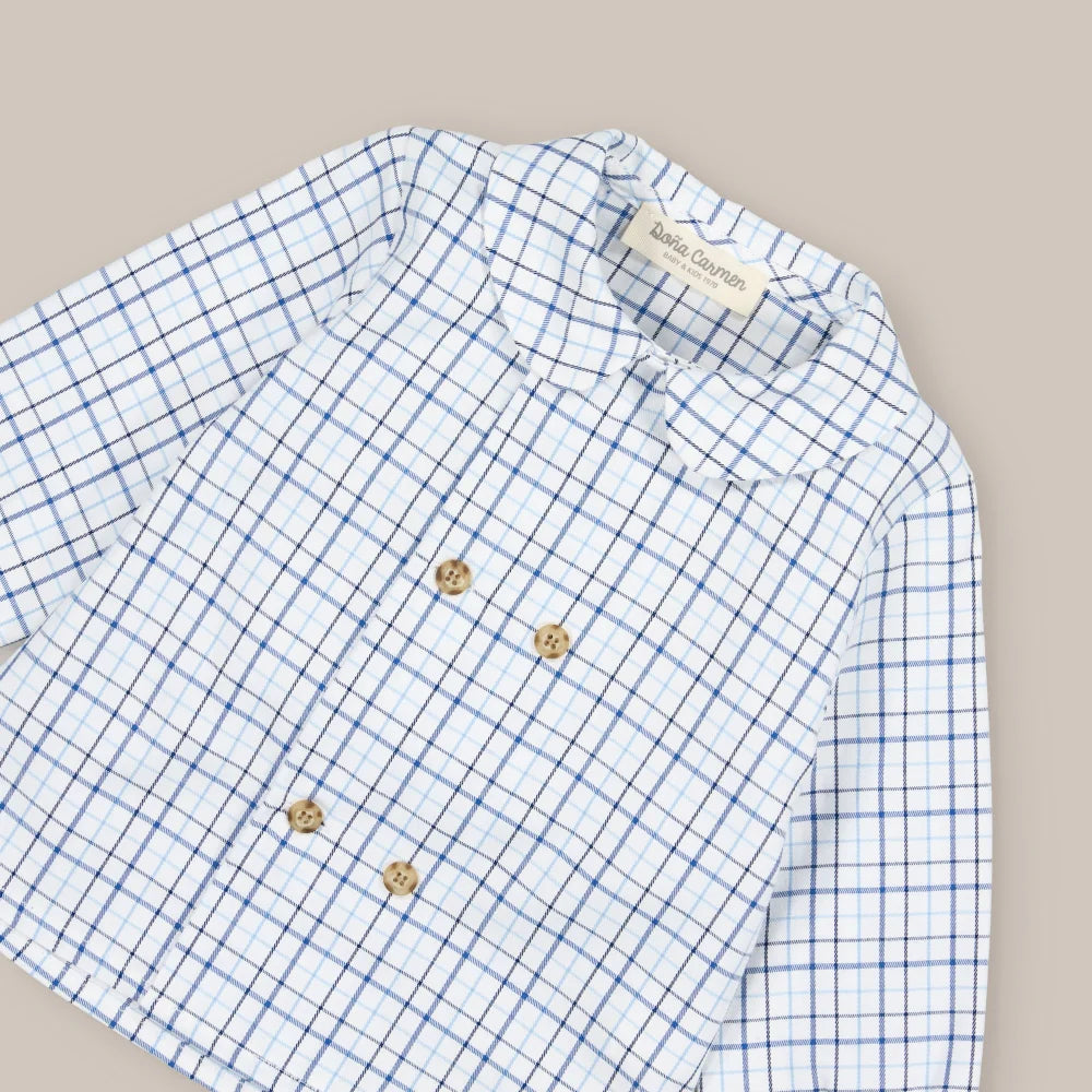 CAMISA CRUZADA CUA AZUL