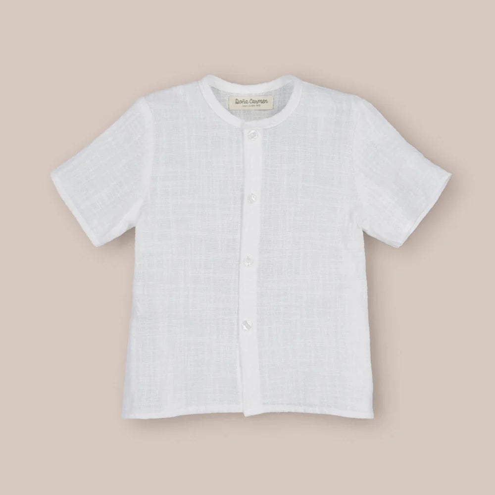 CAMISA MC TRAMA BLANCO