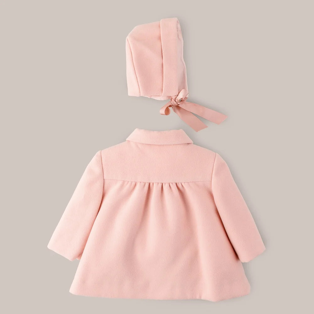 ABRIGO PALA + CAPOTA ROSA PALO