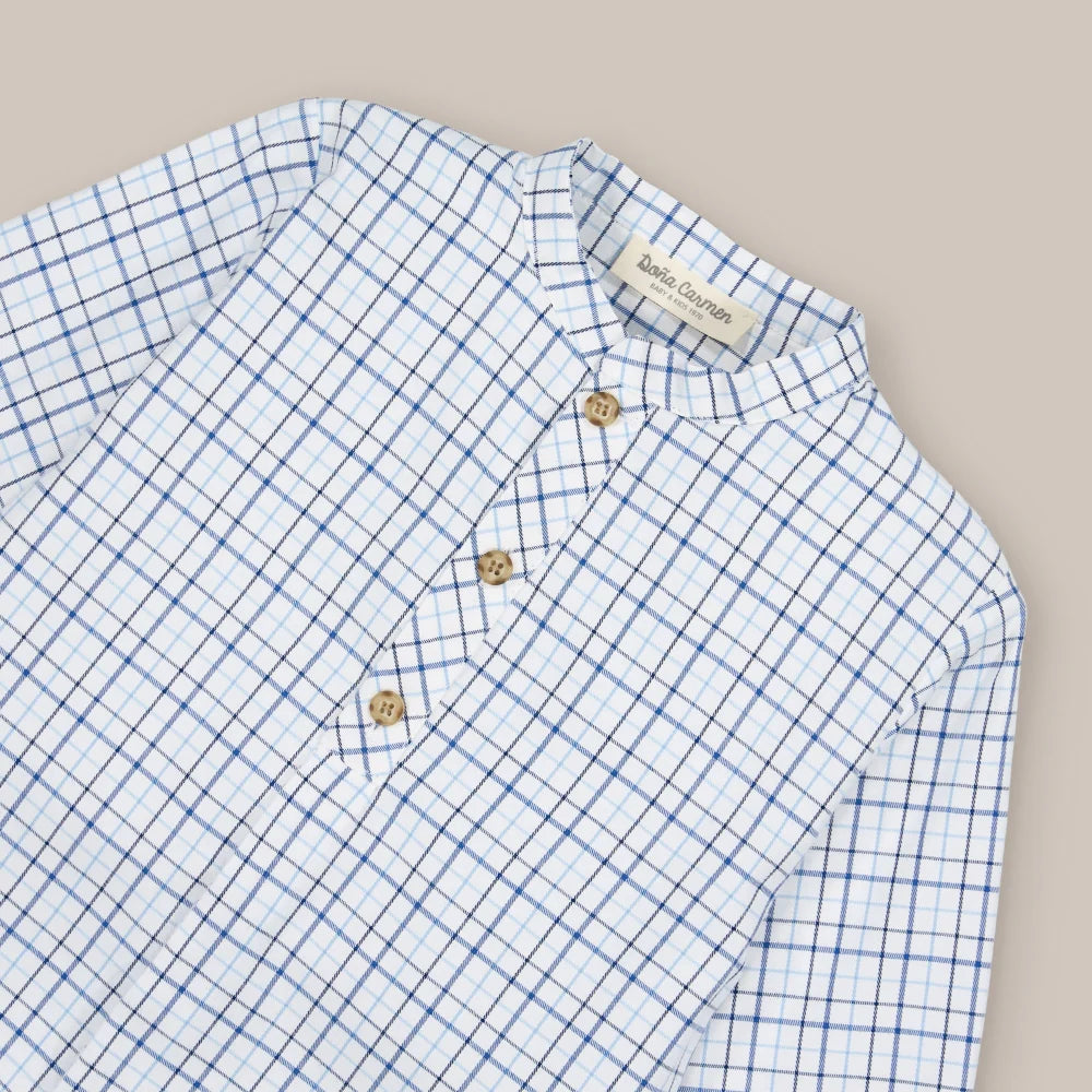 CAMISA MAO CUADROS AZUL