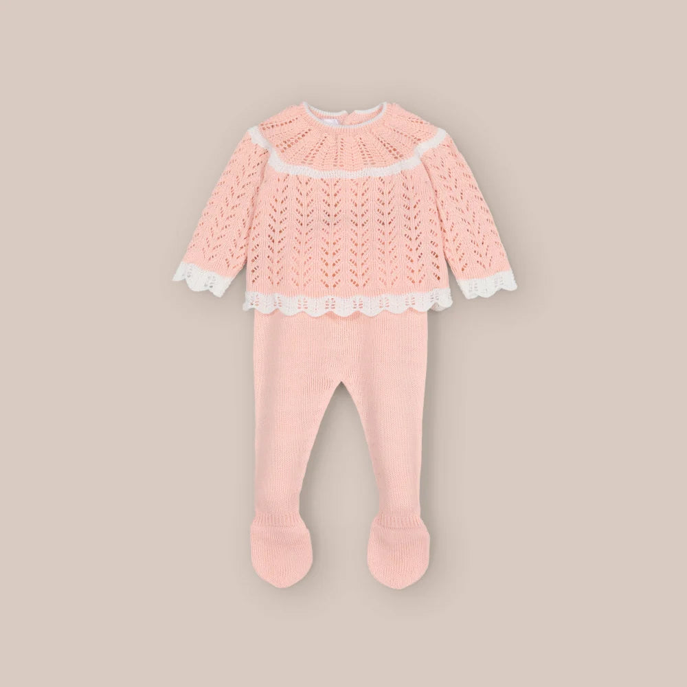CONJUNTO 2P POL ESPIGA ROSA EMPOLVADO