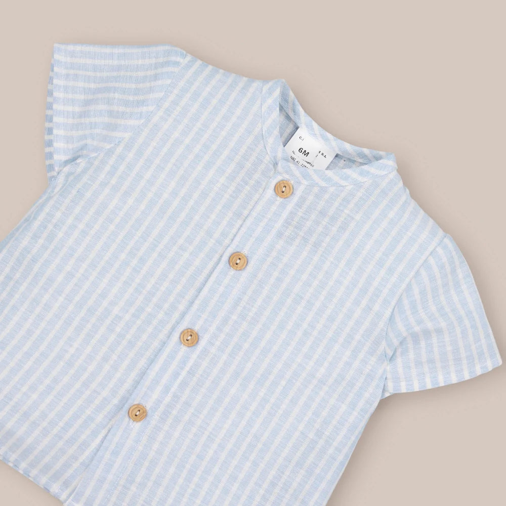 CAMISA MC MONACO AZUL