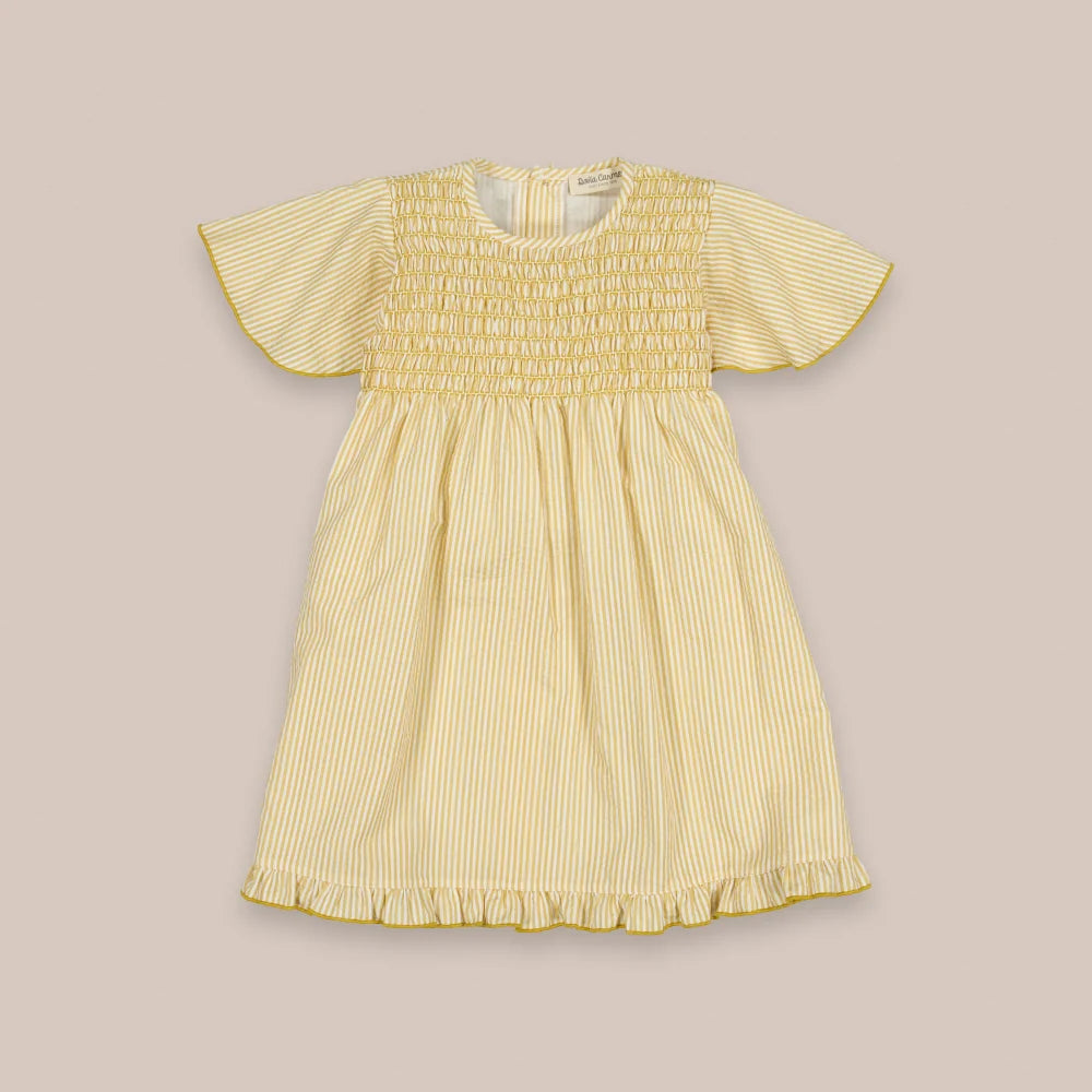 VESTIDO NIDOS CURRY AMARILLO