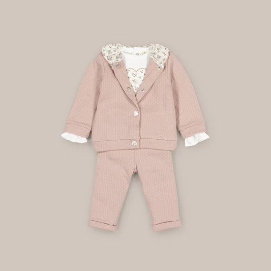 CONJUNTO 3P FELICIA ROSA EMPOLVADO