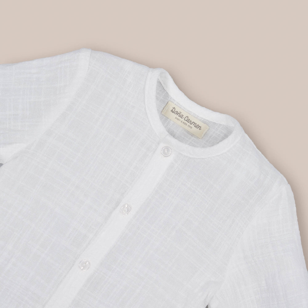 CAMISA MC TRAMA BLANCO