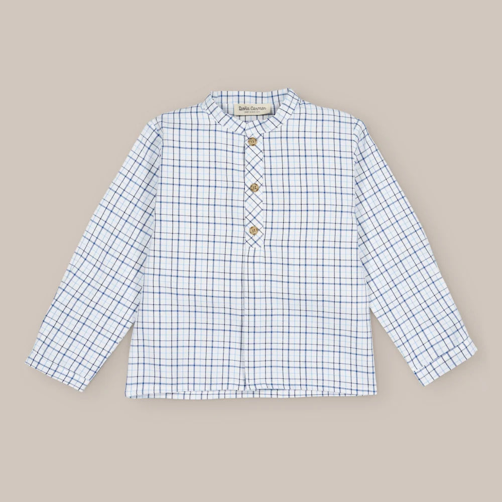 CAMISA MAO CUADROS AZUL