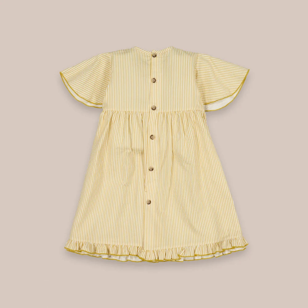 VESTIDO NIDOS CURRY AMARILLO