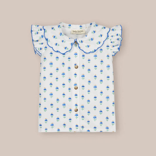 BLUSA VOLANTE GOA AZUL