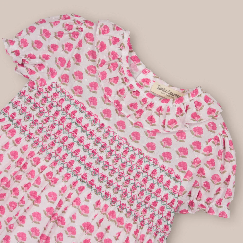 VESTIDO NIDOS LOTUS FUCSIA