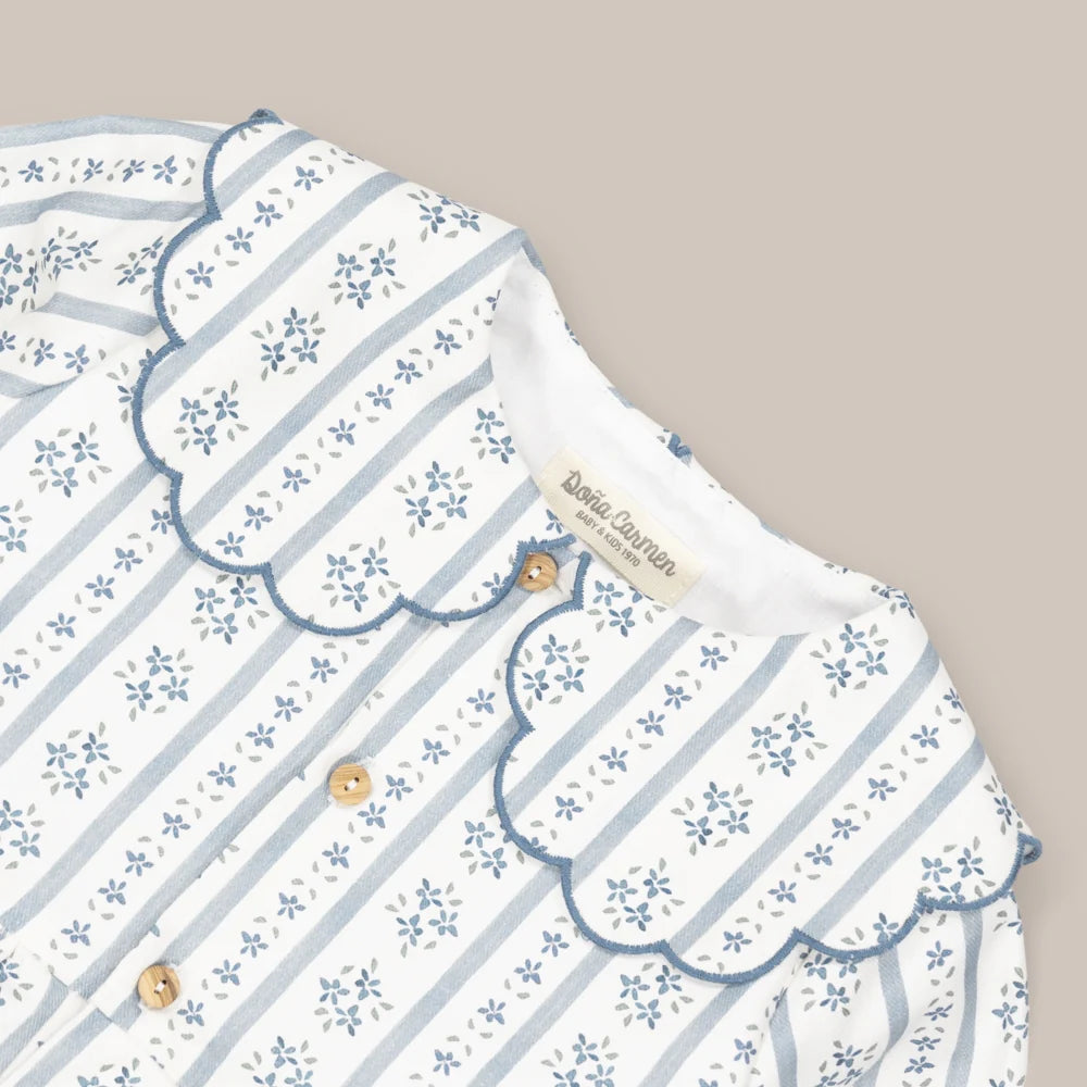 VESTIDO CUELLO COSTA AZUL