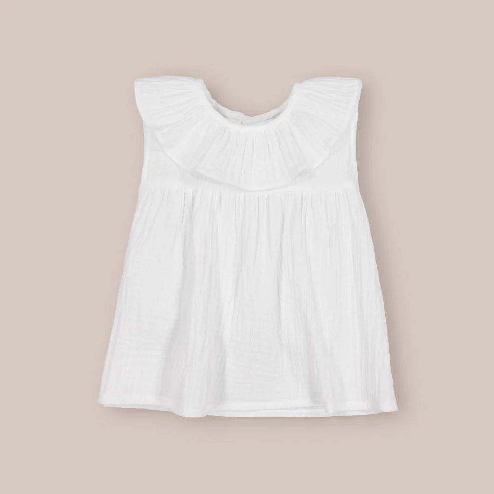 BLUSA BOBLE VOLANTE BLANCO