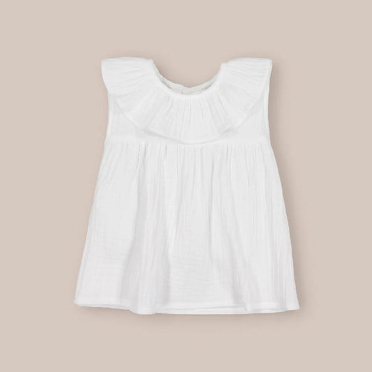 BLUSA BOBLE VOLANTE BLANCO