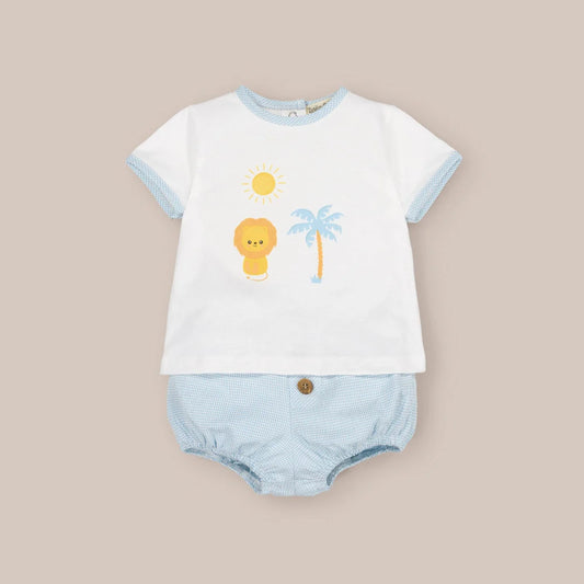 CONJUNTO ALGODON TURQUESA