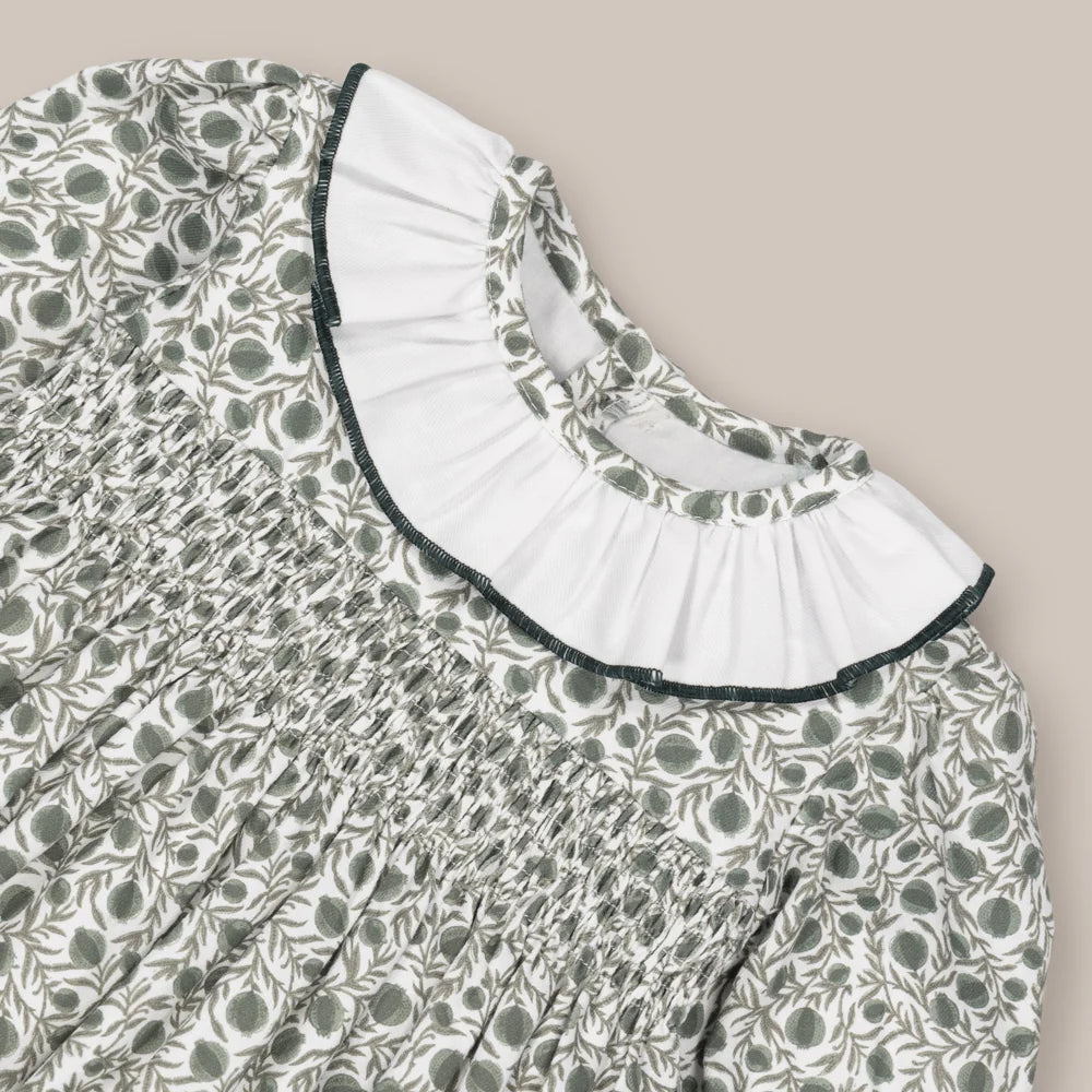 VESTIDO BOLITAS VERDE