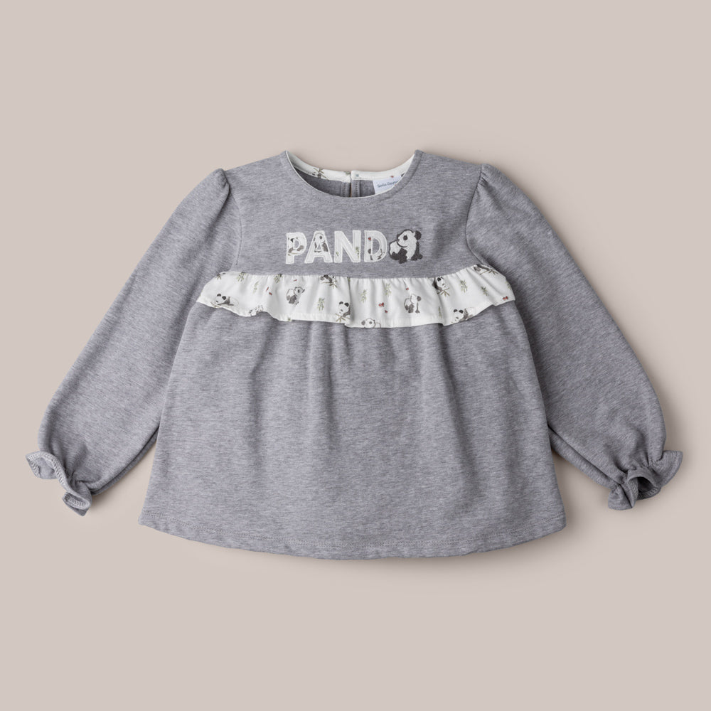 BLUSA FELPA PANDA GRIS