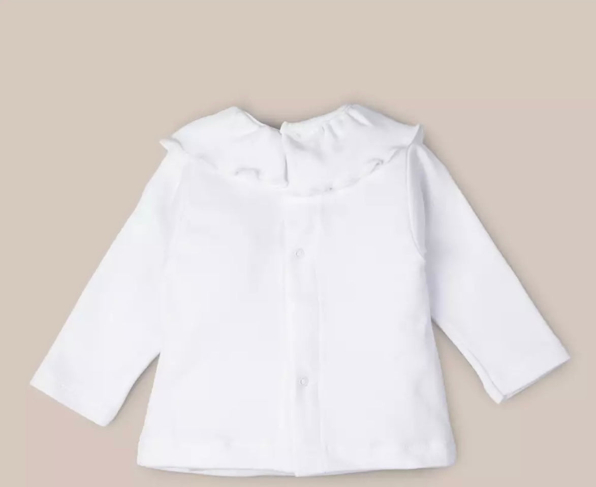 CAMISA VOLANTE BLANCO