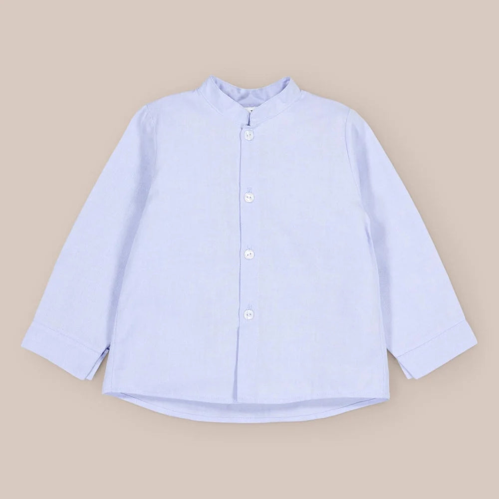 CAMISA ML MANDARIN AZUL