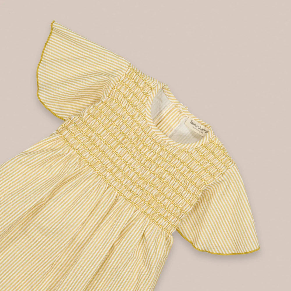 VESTIDO NIDOS CURRY AMARILLO