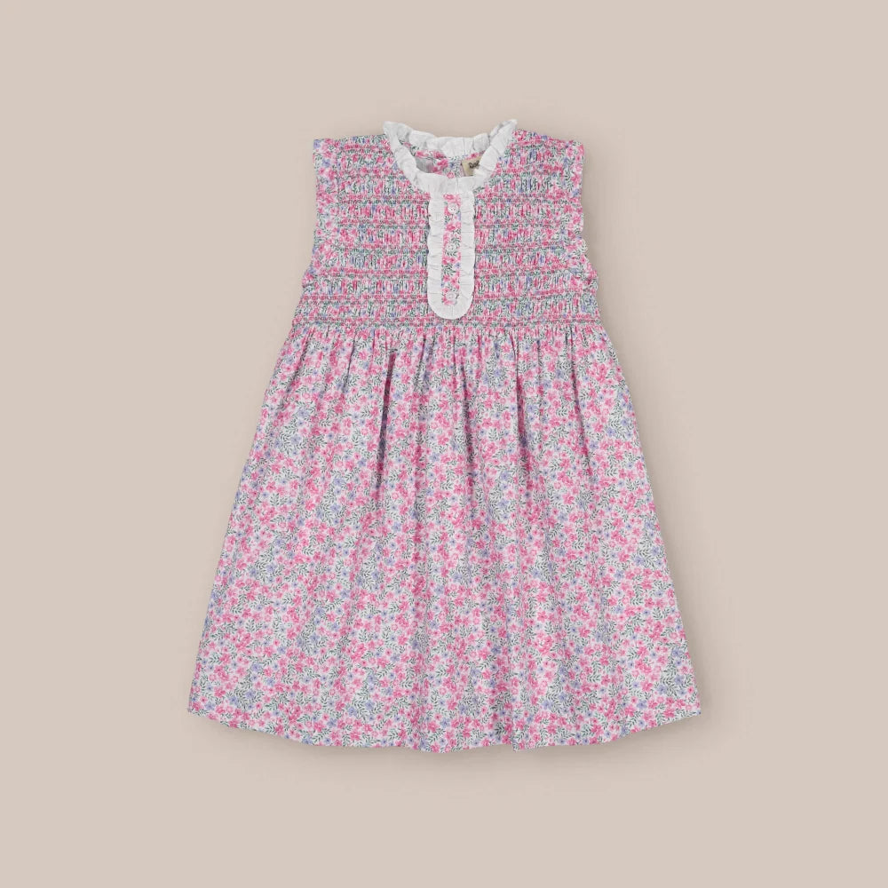 VESTIDO NIDOS CLARKIA FUCSIA