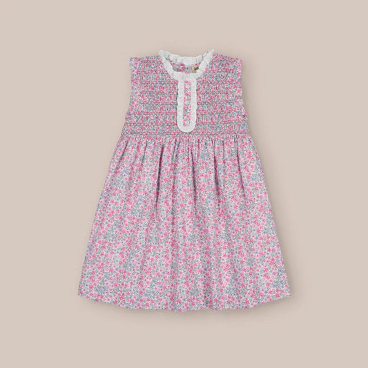 VESTIDO NIDOS CLARKIA FUCSIA