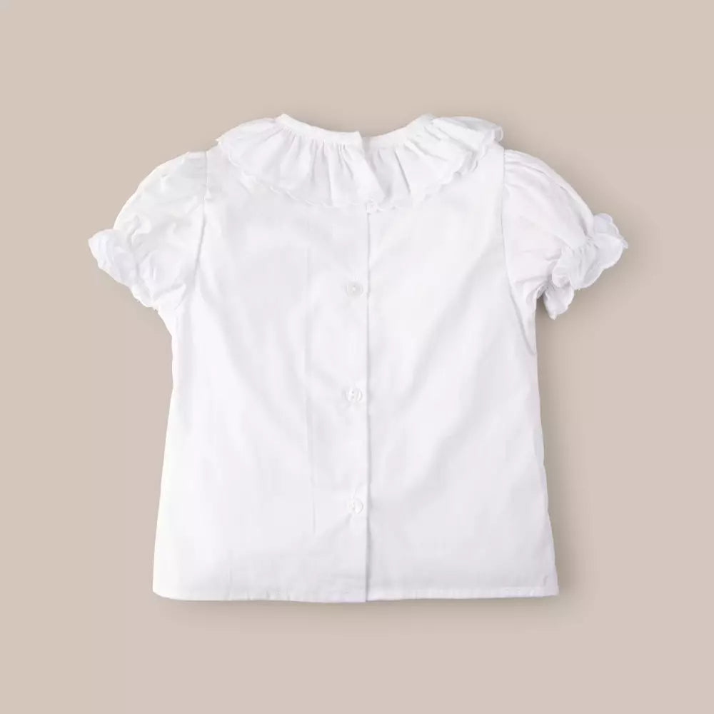 BLUSA NIÑA ONDAS BLANCO